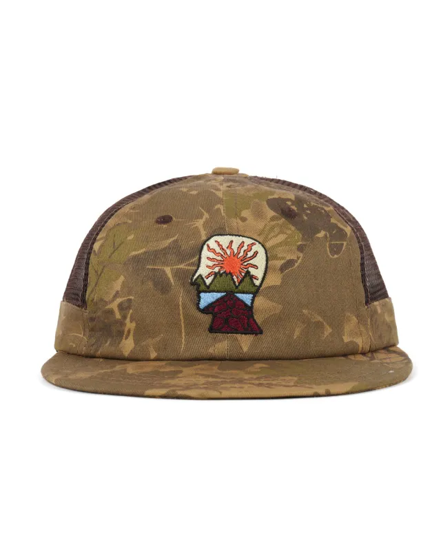 Mesh Panel Logohead Hat - Leaf Camo made by Brain Dead