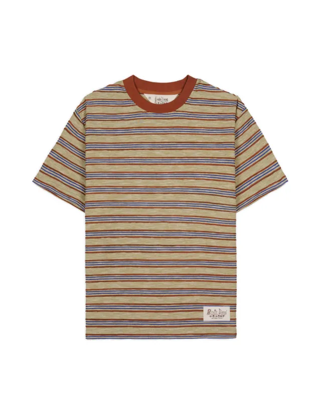 Pudu Stripe Short Sleeve - Natural made by Brain Dead