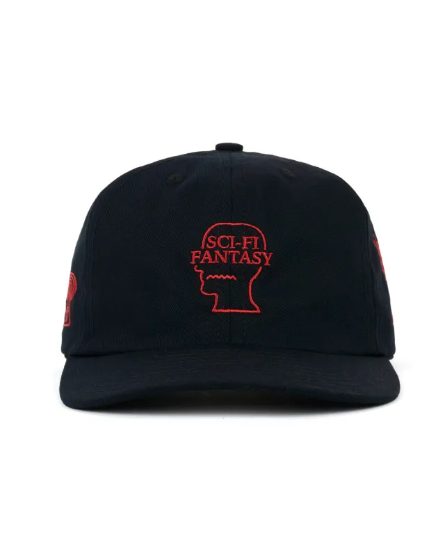 Brain Dead x Sci-Fi Fantasy Logo Lockup Hat - Black made by Brain Dead