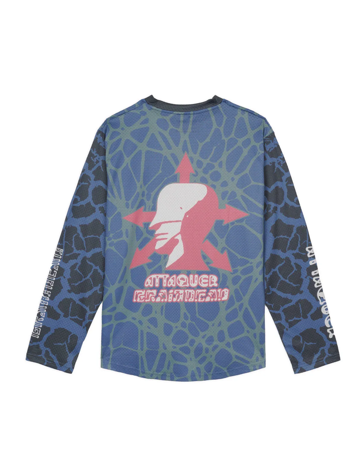 Brain Dead x Attaquer Long Sleeve Tech T-shirt - Blue Multi sold by Brain Dead product image thumbnail 2
