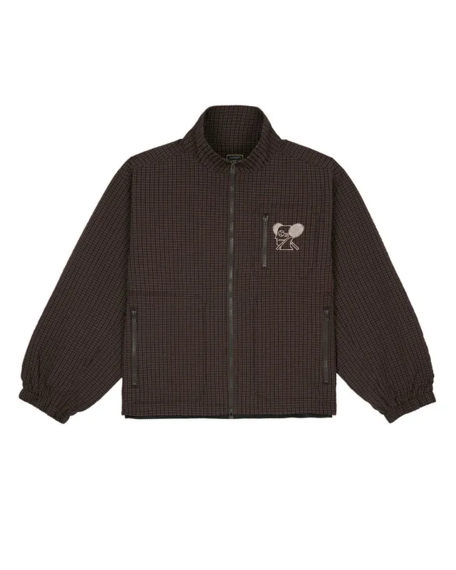 Brain Dead Equipment Tennis Zip Jacket - Chocolate made by Brain Dead