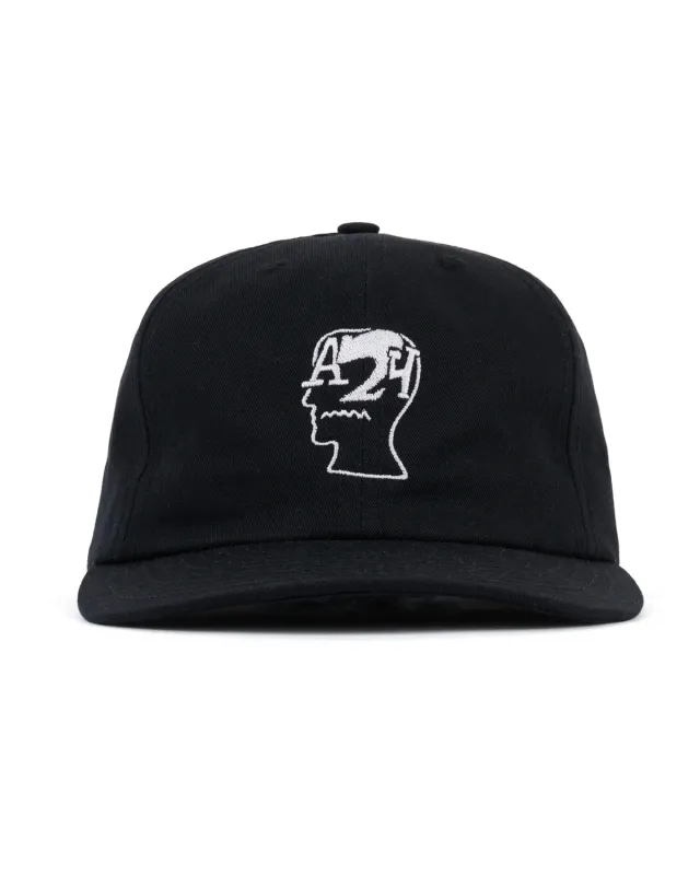 Brain Dead x A24 6 Panel Hat - Black made by Brain Dead