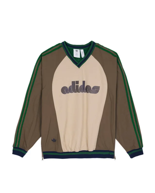 Brain Dead x adidas Pullover Windbreaker - Brown Multi made by Brain Dead