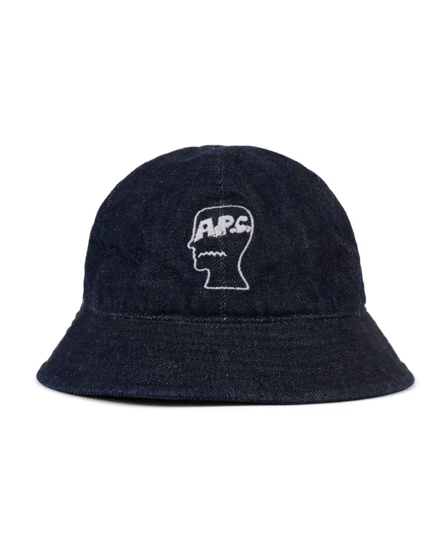 Brain Dead x A.P.C. Denim Bell Hat - Indigo made by Brain Dead