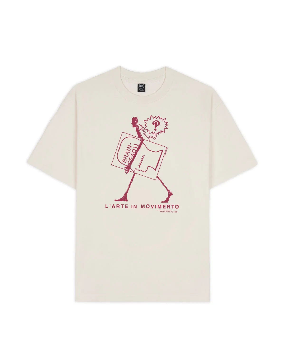 Movimento T-shirt - Cream sold by Brain Dead