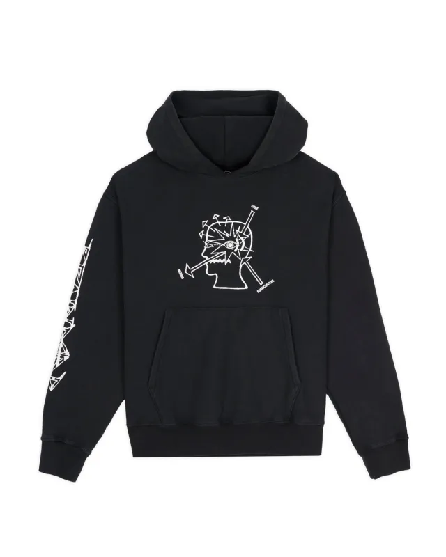 Neuro Free Association Hoodie - Washed Black made by Brain Dead