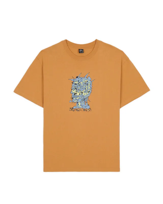 Scrambled Head T-shirt - Cumin made by Brain Dead