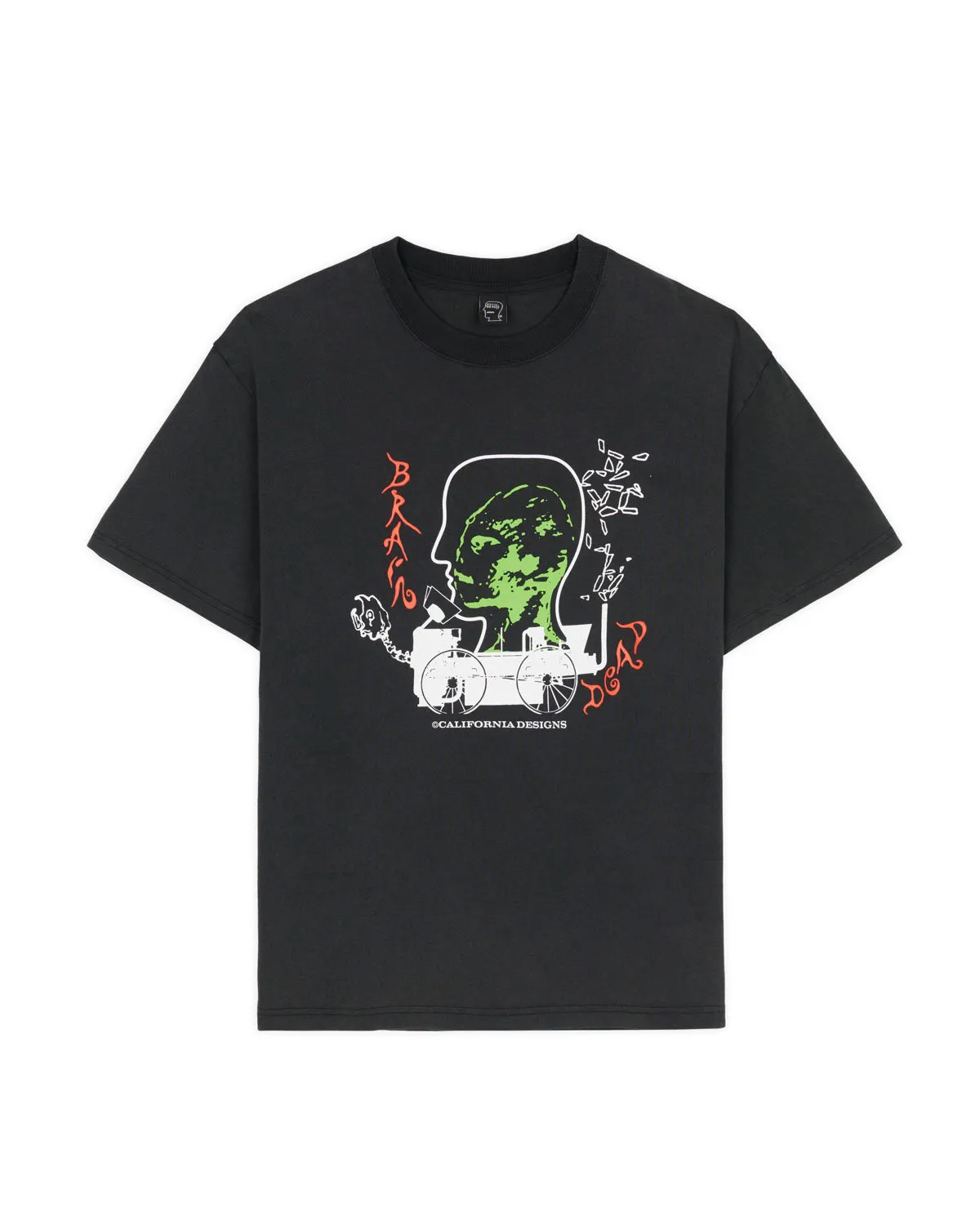 Alien Tractor T-shirt - Washed Black sold by Brain Dead