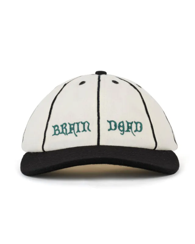 Wool Flannel 8 Panel Hat - Natural made by Brain Dead
