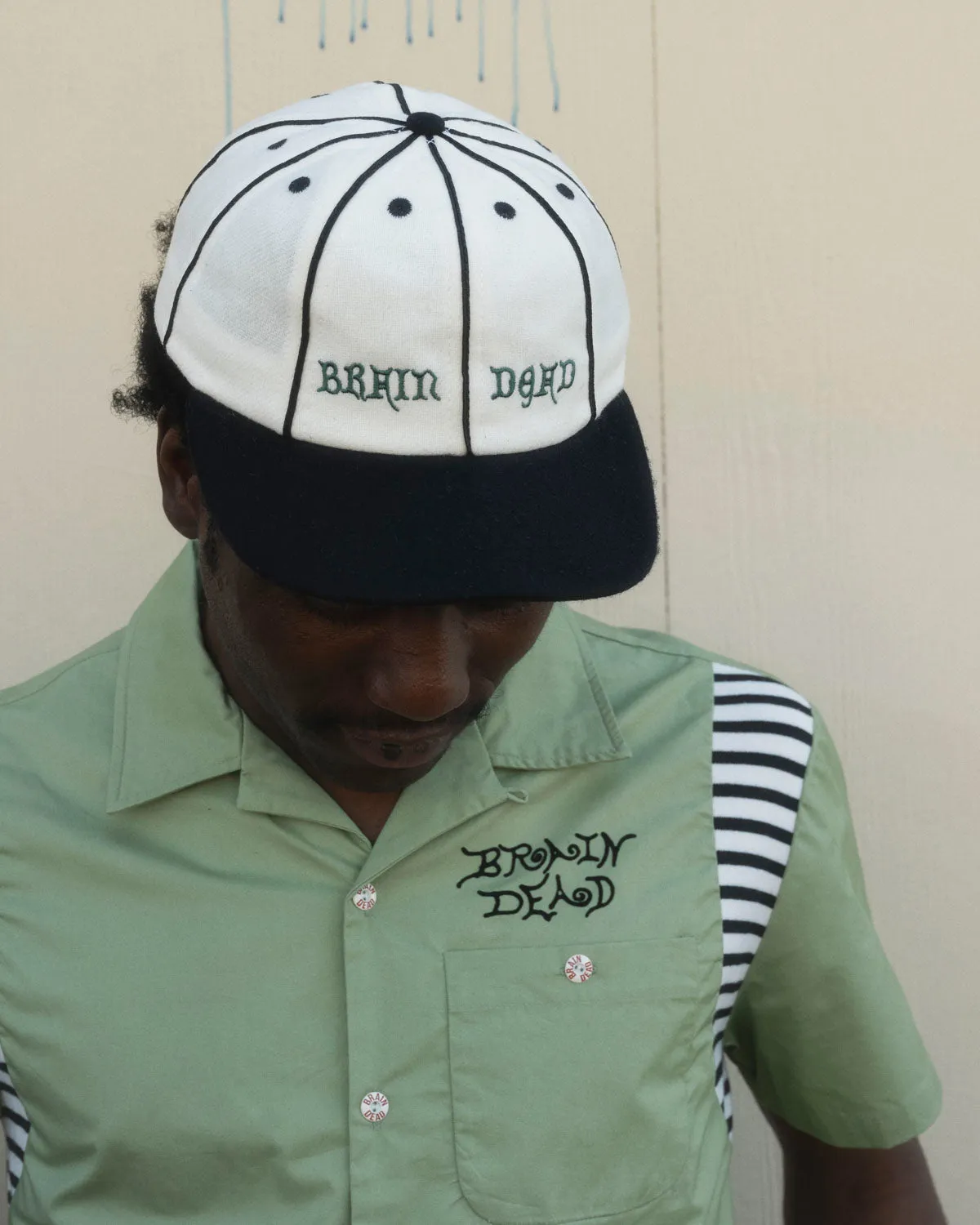 Wool Flannel 8 Panel Hat - Natural sold by Brain Dead product image thumbnail 4