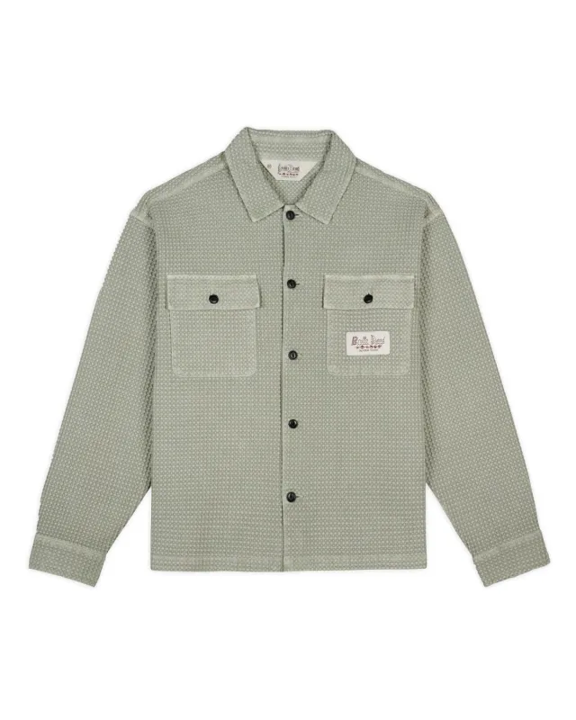 Waffle Button Front Shirt - Stone made by Brain Dead