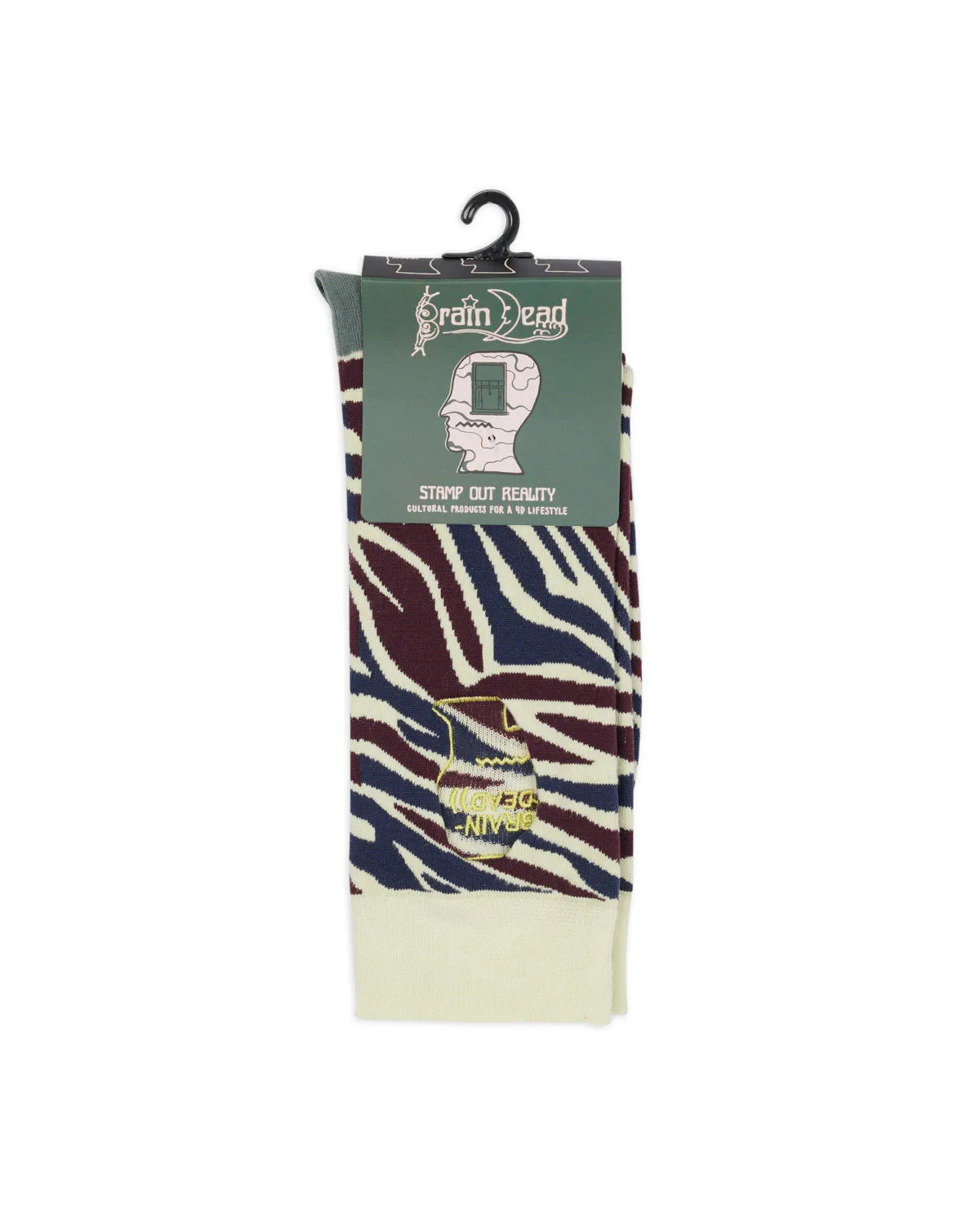 Logohead Dress Socks - Multi Zebra sold by Brain Dead product image thumbnail 3