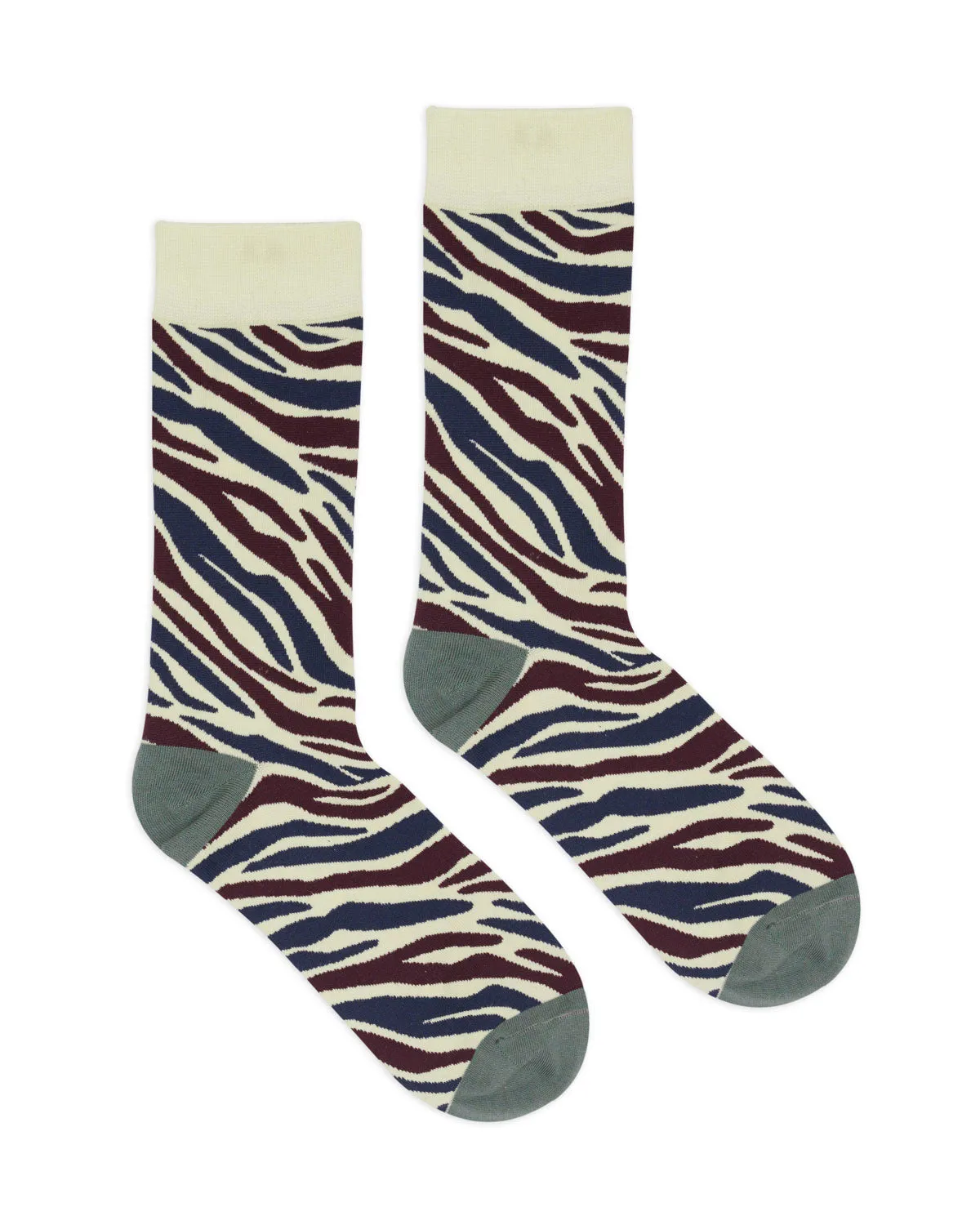 Logohead Dress Socks - Multi Zebra sold by Brain Dead product image thumbnail 2