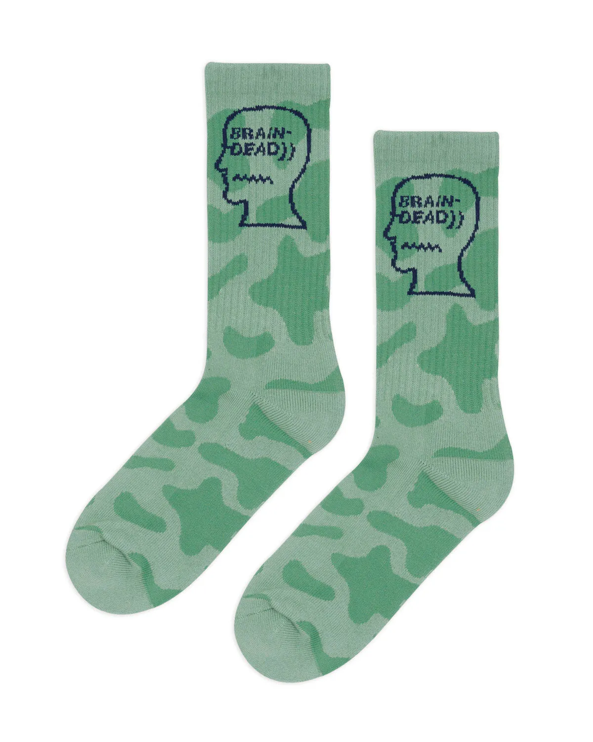 Logohead Crew Socks - Green Cow sold by Brain Dead