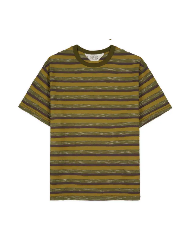 Casey Striped T-shirt - Moss made by Brain Dead