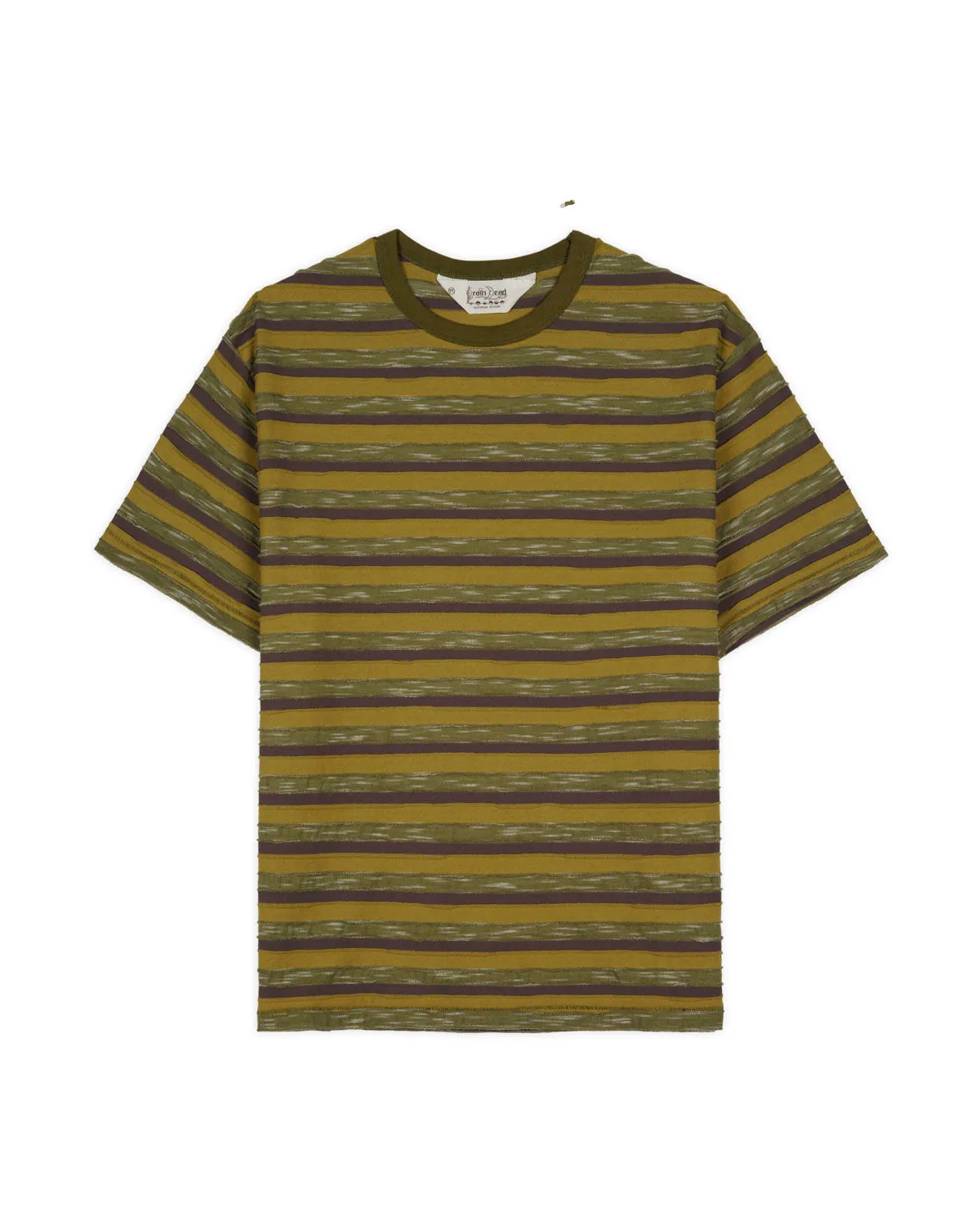Casey Striped T-shirt - Moss sold by Brain Dead