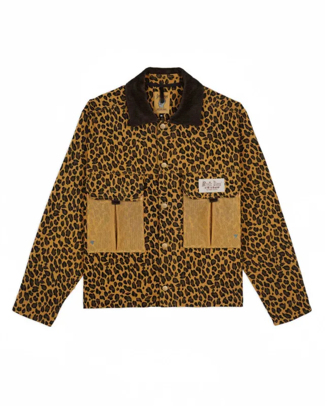 Cropped Chore Jacket - Leopard made by Brain Dead