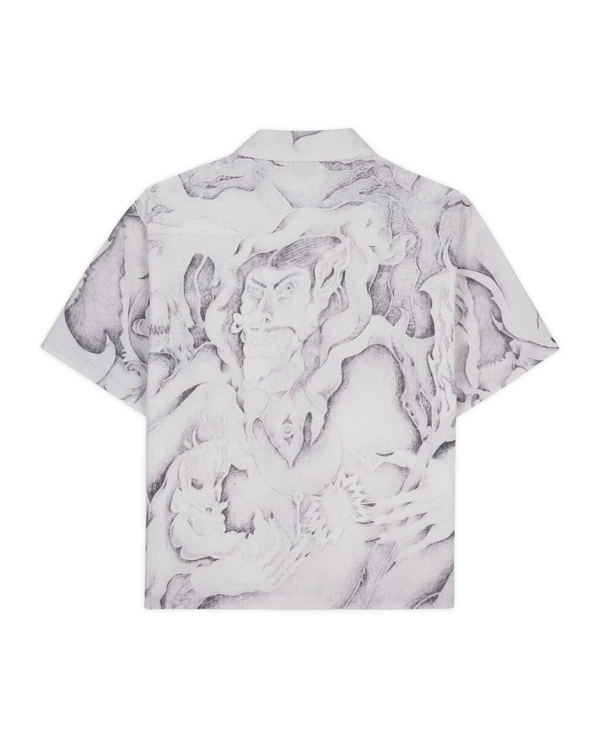 Dragonspeaker Seersucker Short Sleeve Button Up - White Multi sold by Brain Dead product image thumbnail 3