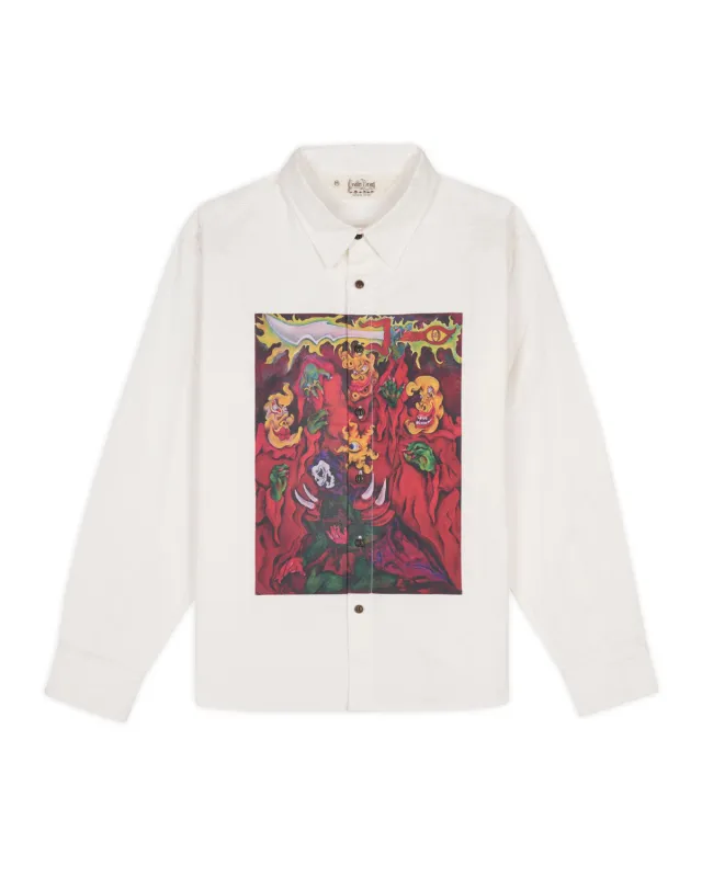 Mythic Star Oxford Shirt - White made by Brain Dead