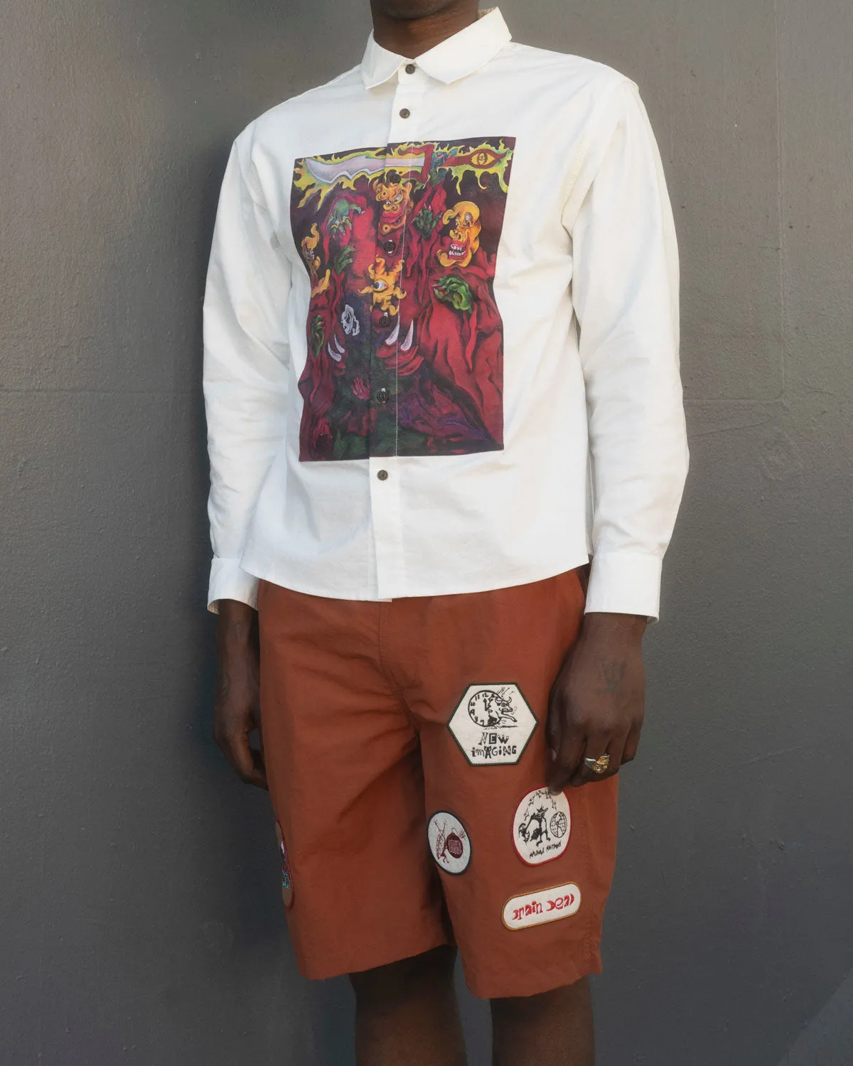 Mythic Star Oxford Shirt - White sold by Brain Dead product image thumbnail 4