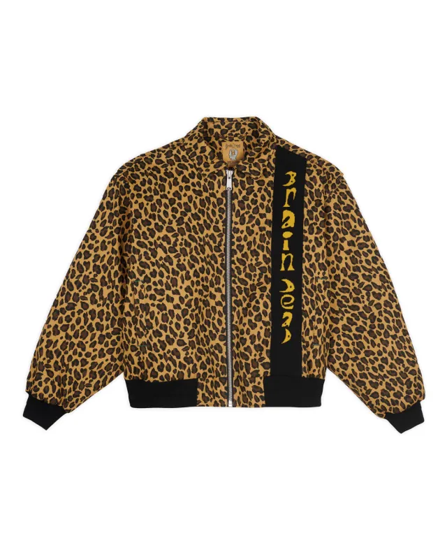 Twill Flight Jacket - Leopard made by Brain Dead