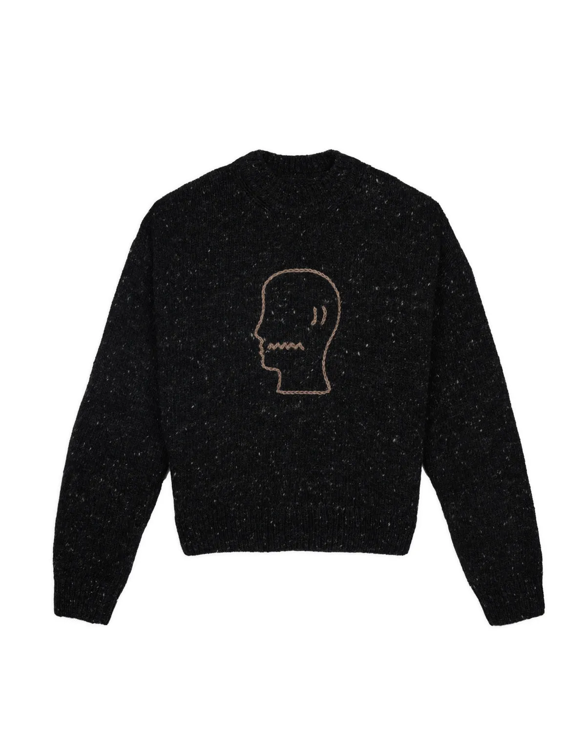 Logohead Alpaca Crewneck Sweater - Charcoal sold by Brain Dead
