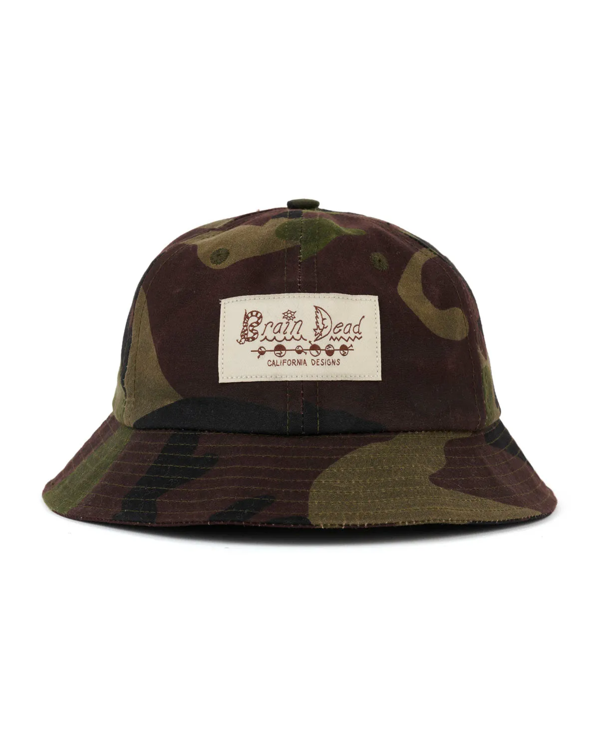 Adjustable 6 Panel Bell Hat - Camo sold by Brain Dead