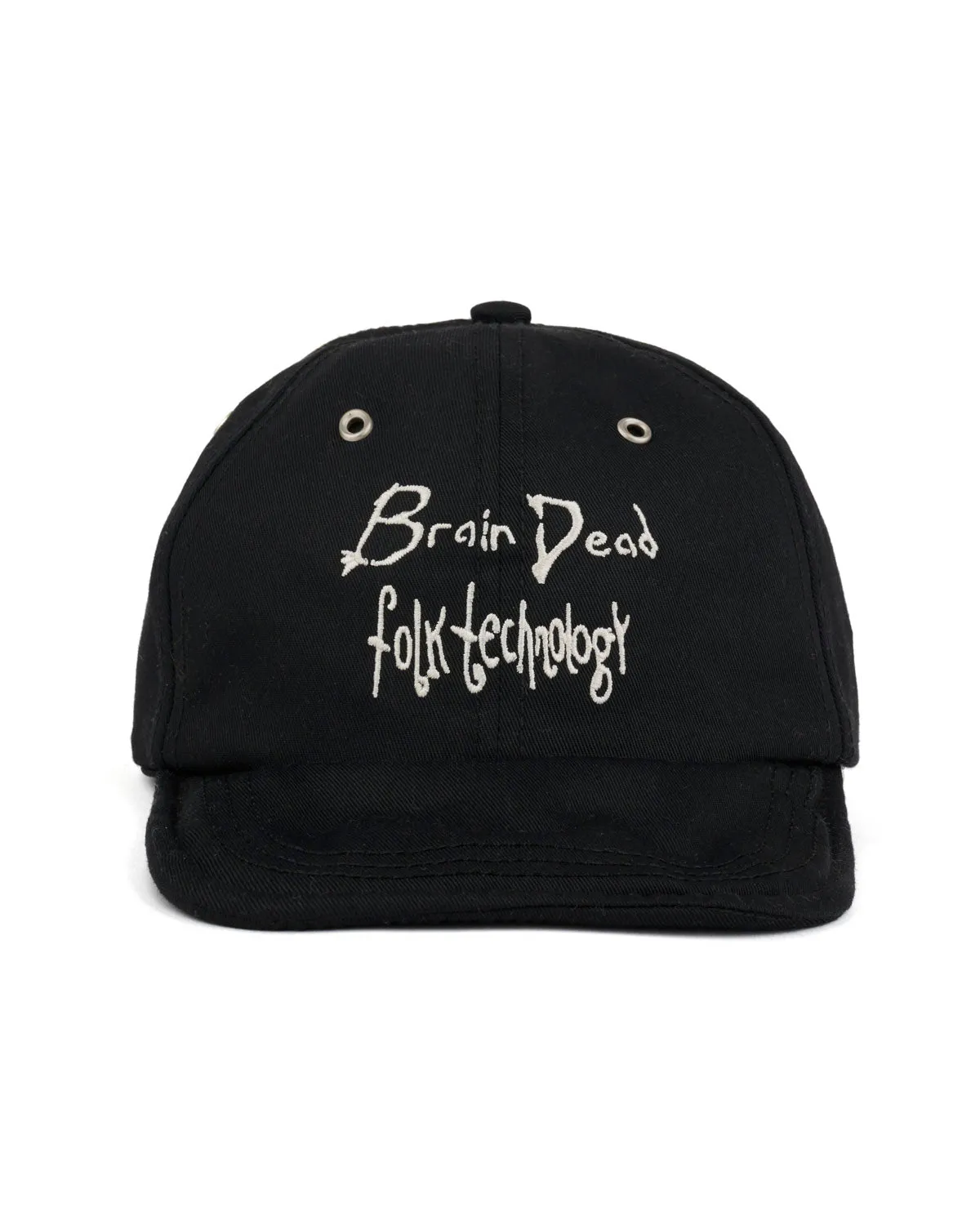 Folk Technology Wire Brim 6 Panel Hat - Black sold by Brain Dead