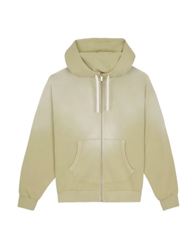 Padded Elbow Zip-Up Hoodie - Sand made by Brain Dead
