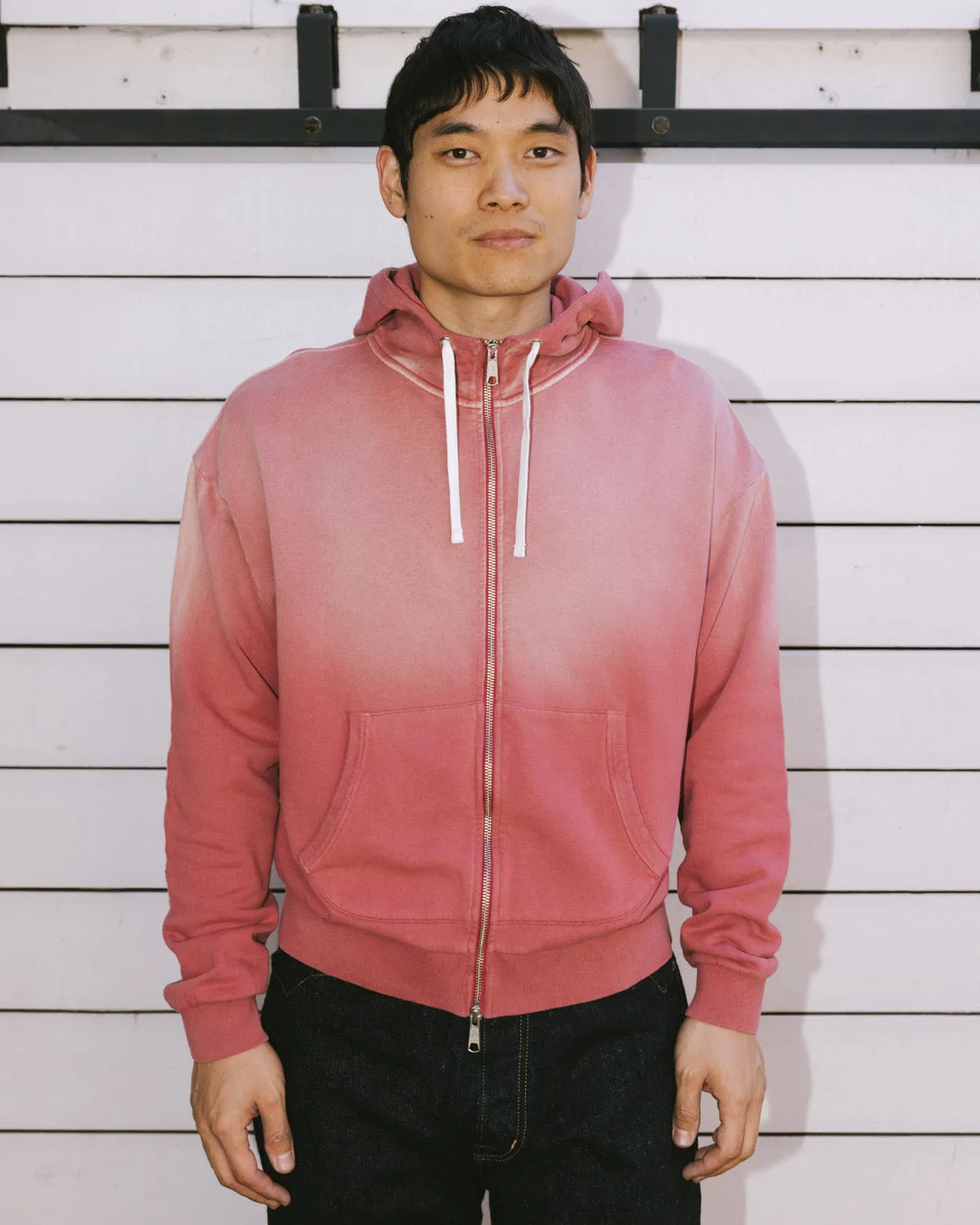 Padded Elbow Zip-Up Hoodie - Brick sold by Brain Dead product image thumbnail 2
