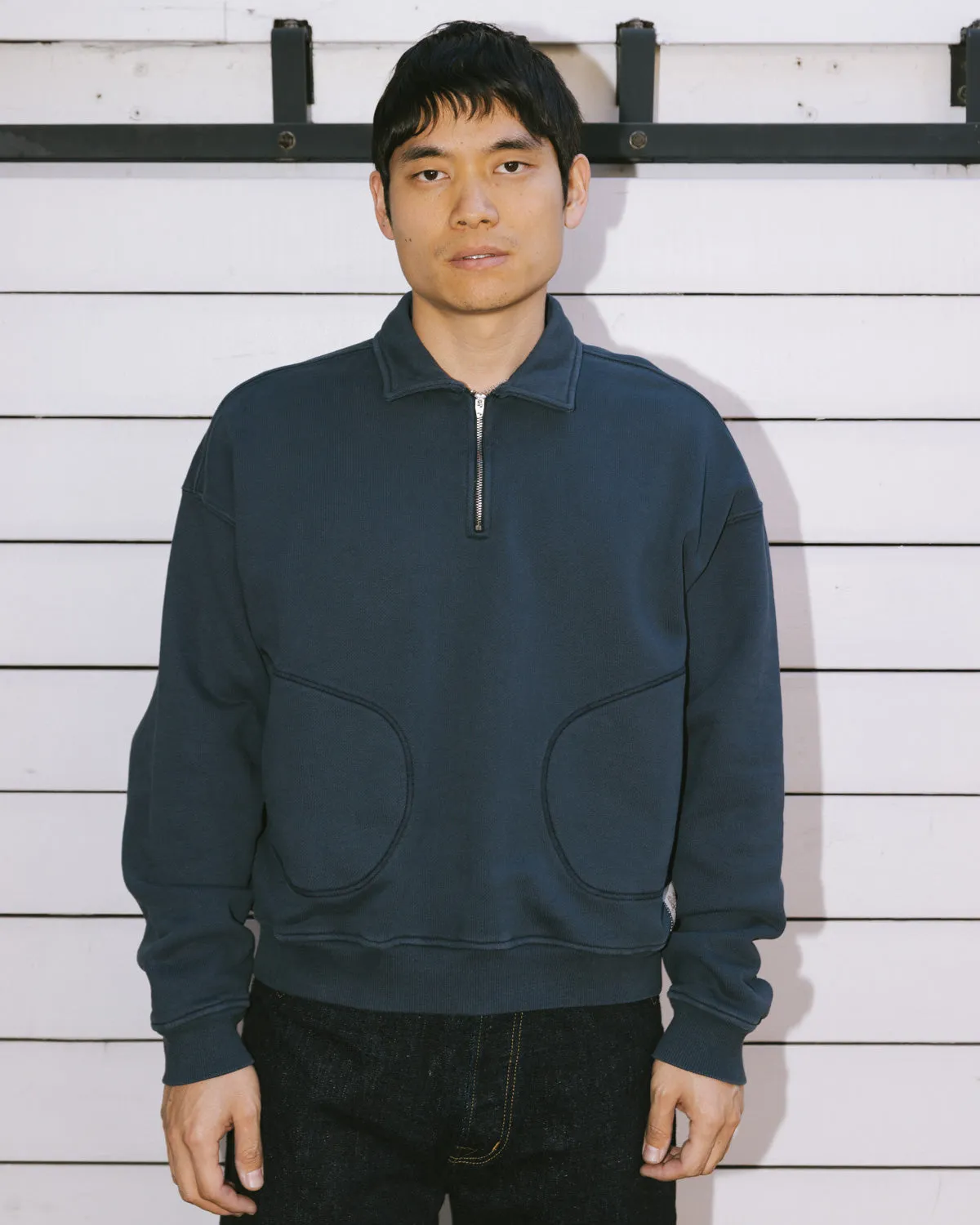 Half Zip Collared Sweatshirt - Midnight sold by Brain Dead product image thumbnail 2
