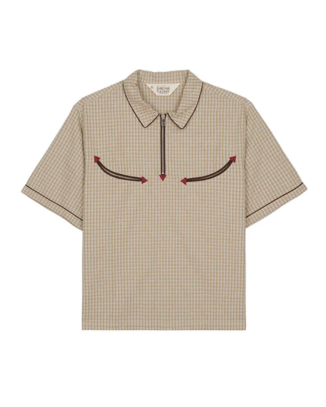 Check Western Shirt - Taupe made by Brain Dead