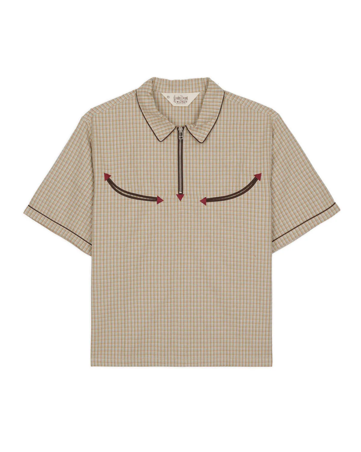 Check Western Shirt - Taupe sold by Brain Dead