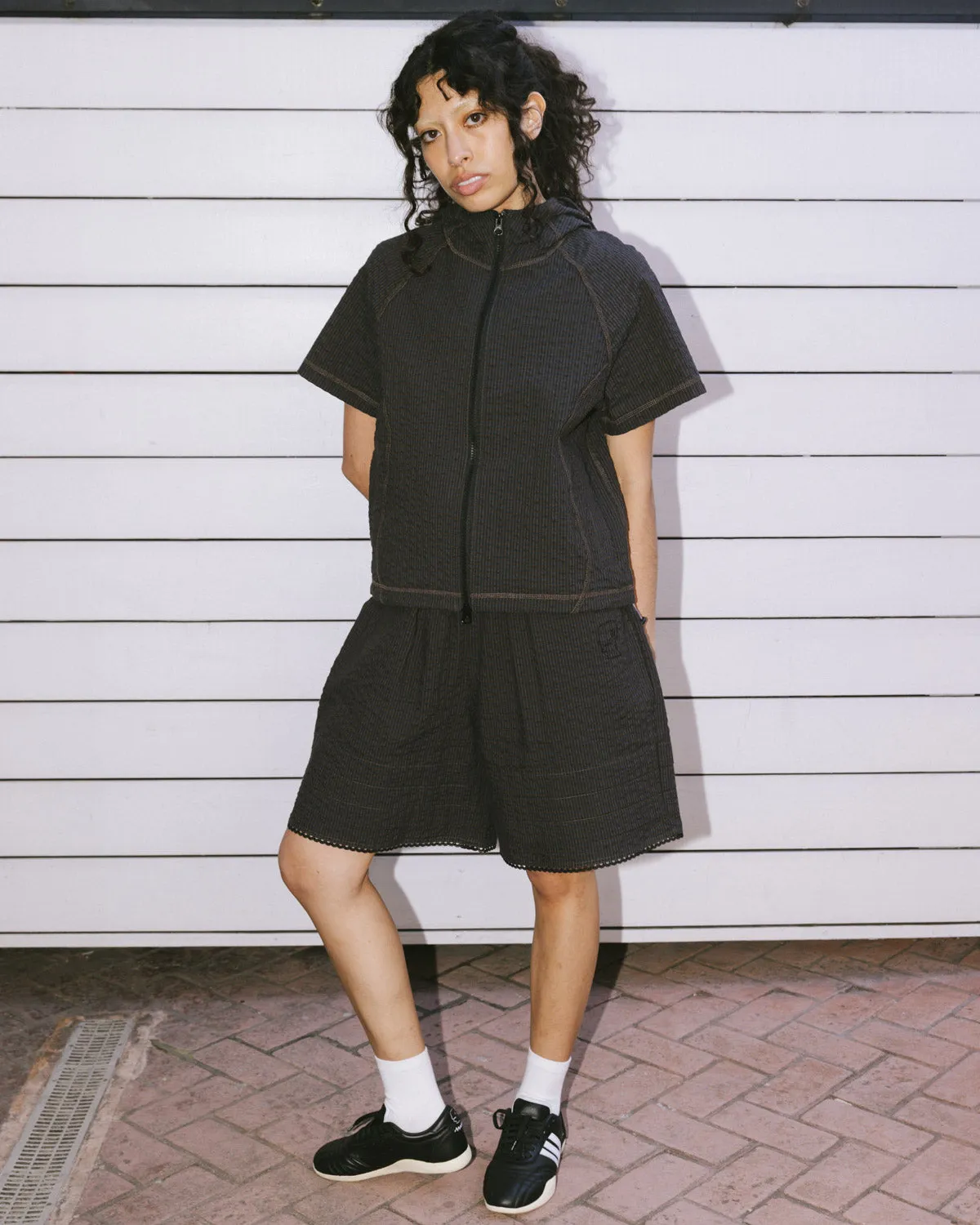 Gingham Hooded Top - Black sold by Brain Dead product image thumbnail 4