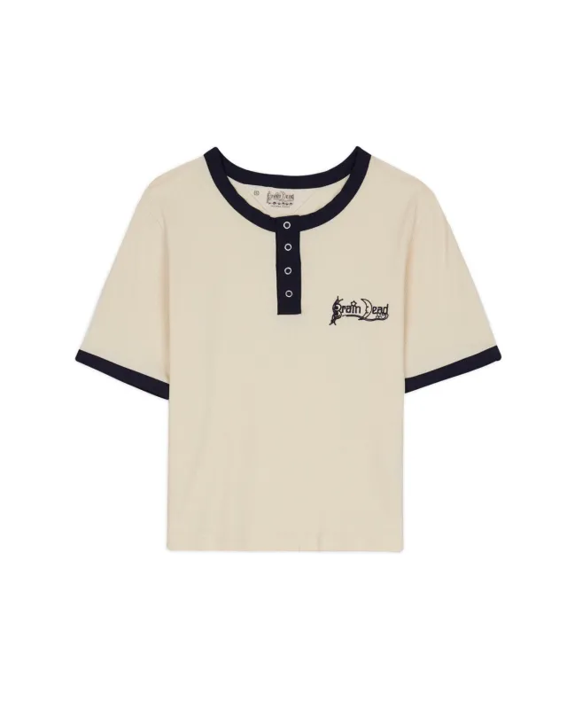 Ribbed Henley - Natural made by Brain Dead