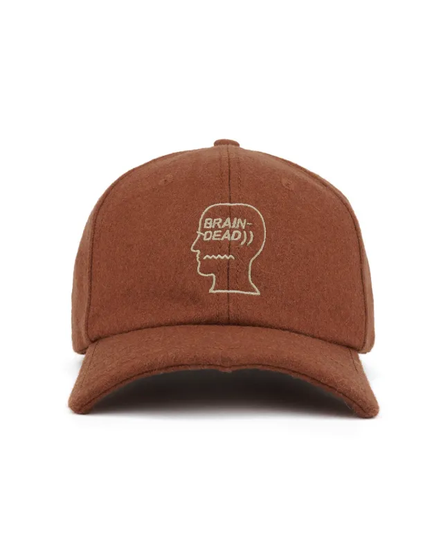Batwing Logohead Flannel Hat - Brown made by Brain Dead