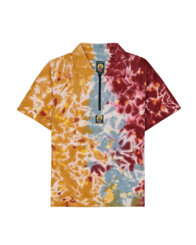 Dyed Short Sleeve Boxed Pique Polo - Terracotta made by Brain Dead