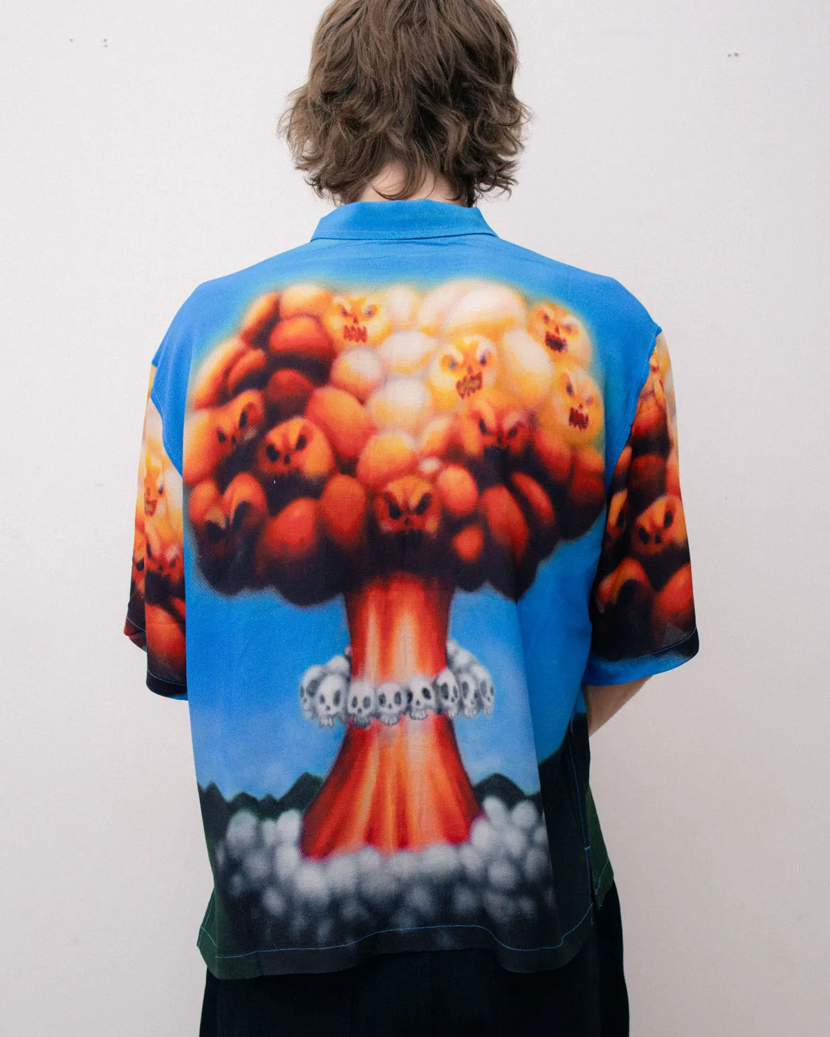 Explosion Short Sleeve Button Down Shirt - Blue Multi sold by Brain Dead product image thumbnail 5