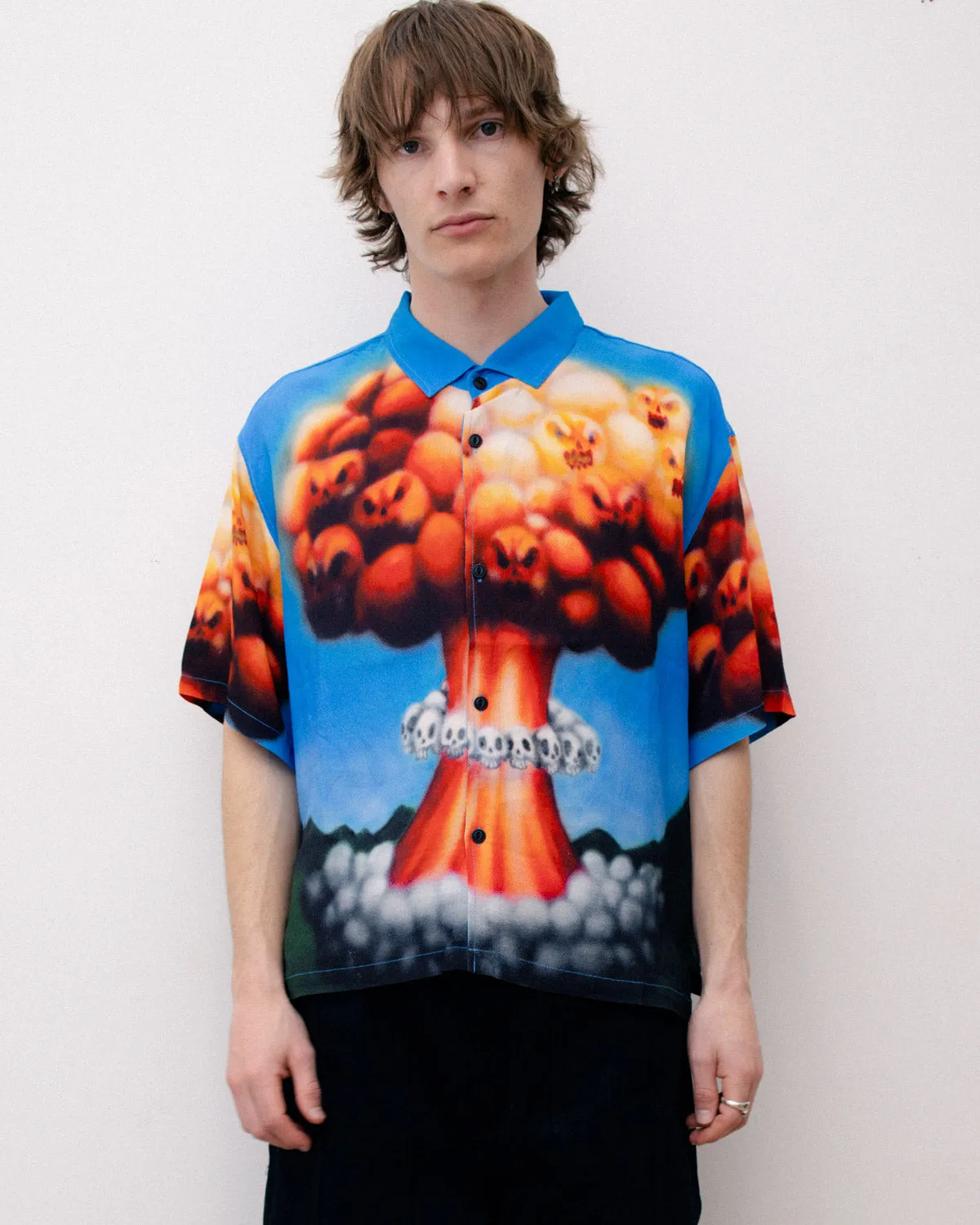 Explosion Short Sleeve Button Down Shirt - Blue Multi sold by Brain Dead product image thumbnail 2