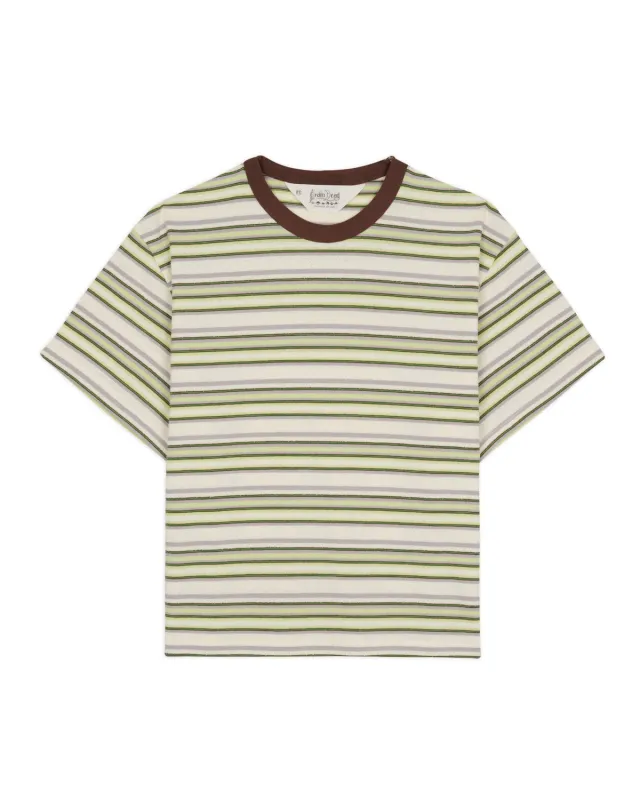 Looped Stripe T-shirt - Green Multi made by Brain Dead