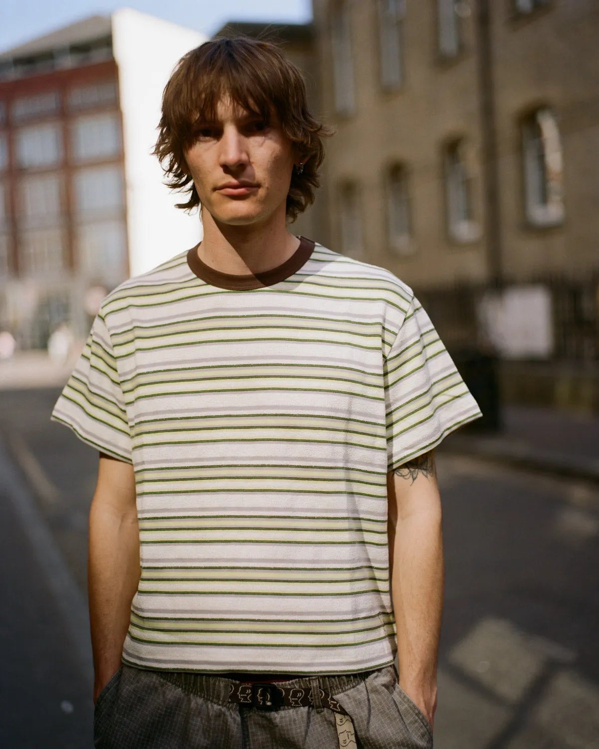 Looped Stripe T-shirt - Green Multi sold by Brain Dead product image thumbnail 2