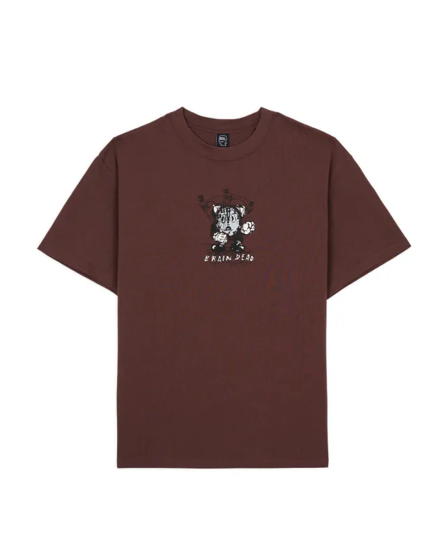 Time Is Nigh T-shirt - Berry made by Brain Dead