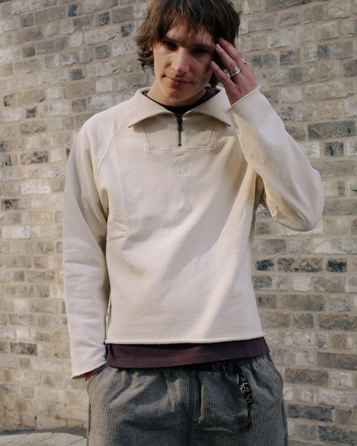 Raglan Mock Neck Pullover - White sold by Brain Dead product image thumbnail 2