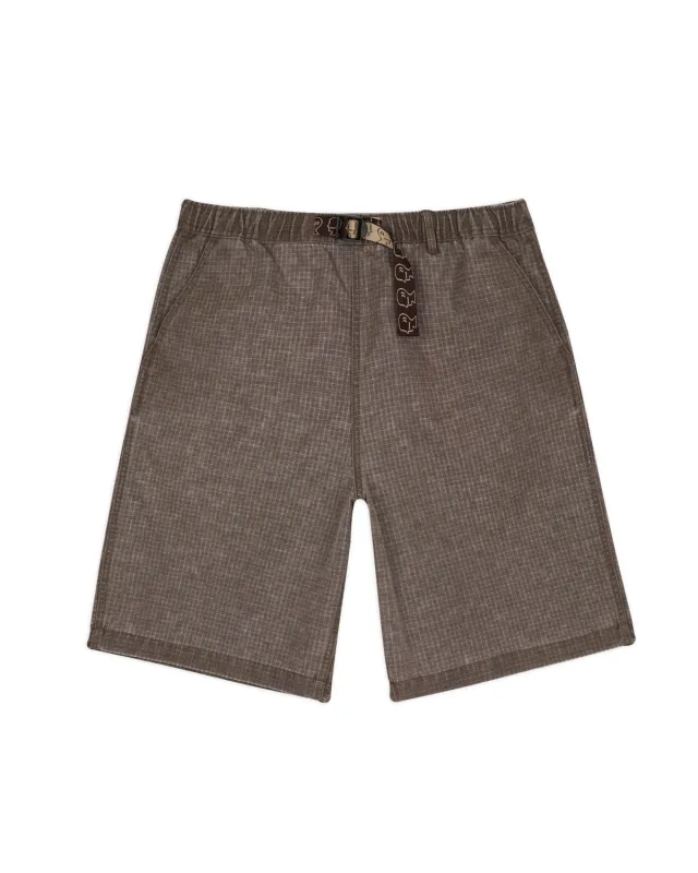 Washed Ripstop Equipment Climber Short - Brown made by Brain Dead