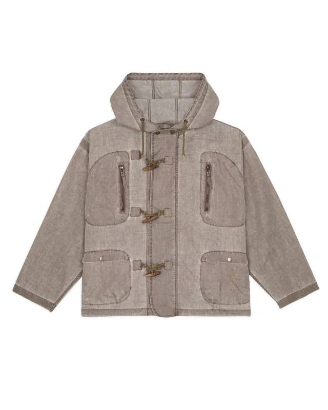 Washed Ripstop Toggle Jacket - Brown made by Brain Dead