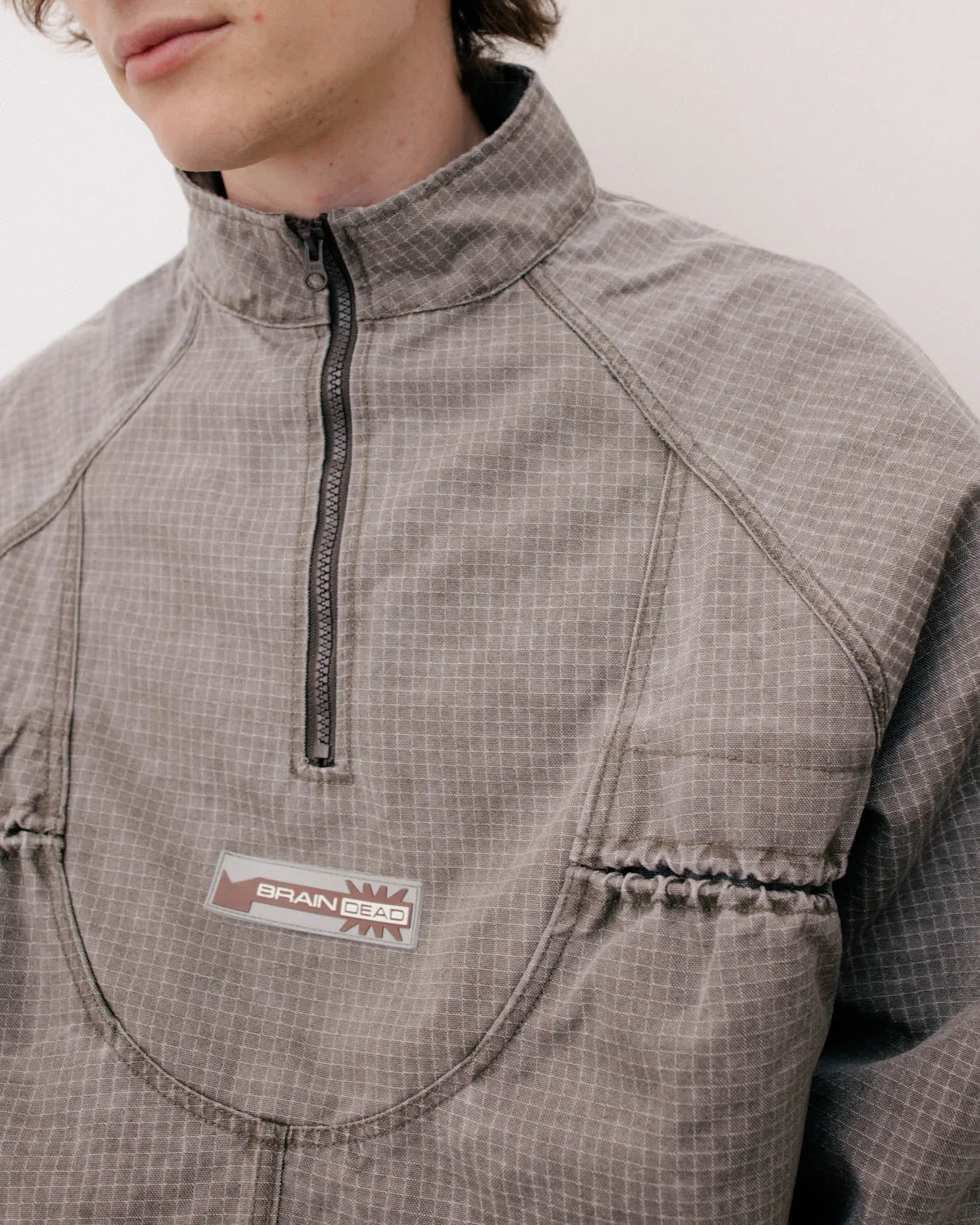 Washed Ripstop Equipment Half Zip - Brown sold by Brain Dead product image thumbnail 4