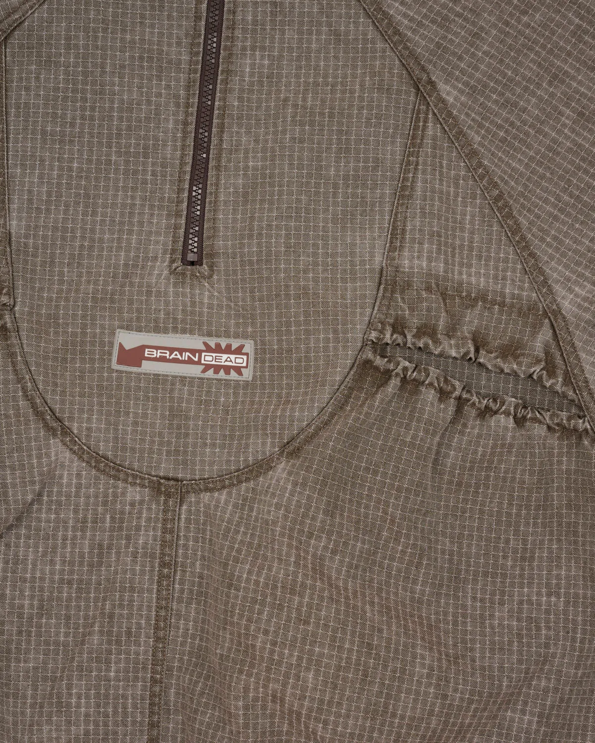 Washed Ripstop Equipment Half Zip - Brown sold by Brain Dead product image thumbnail 3