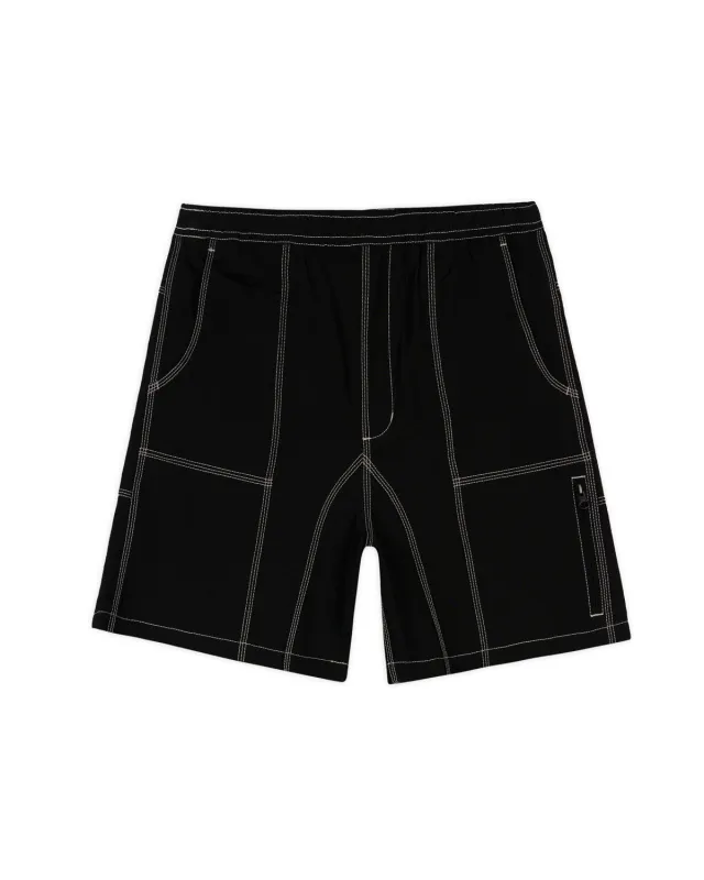 Triple Needle Bishop Short - Black made by Brain Dead
