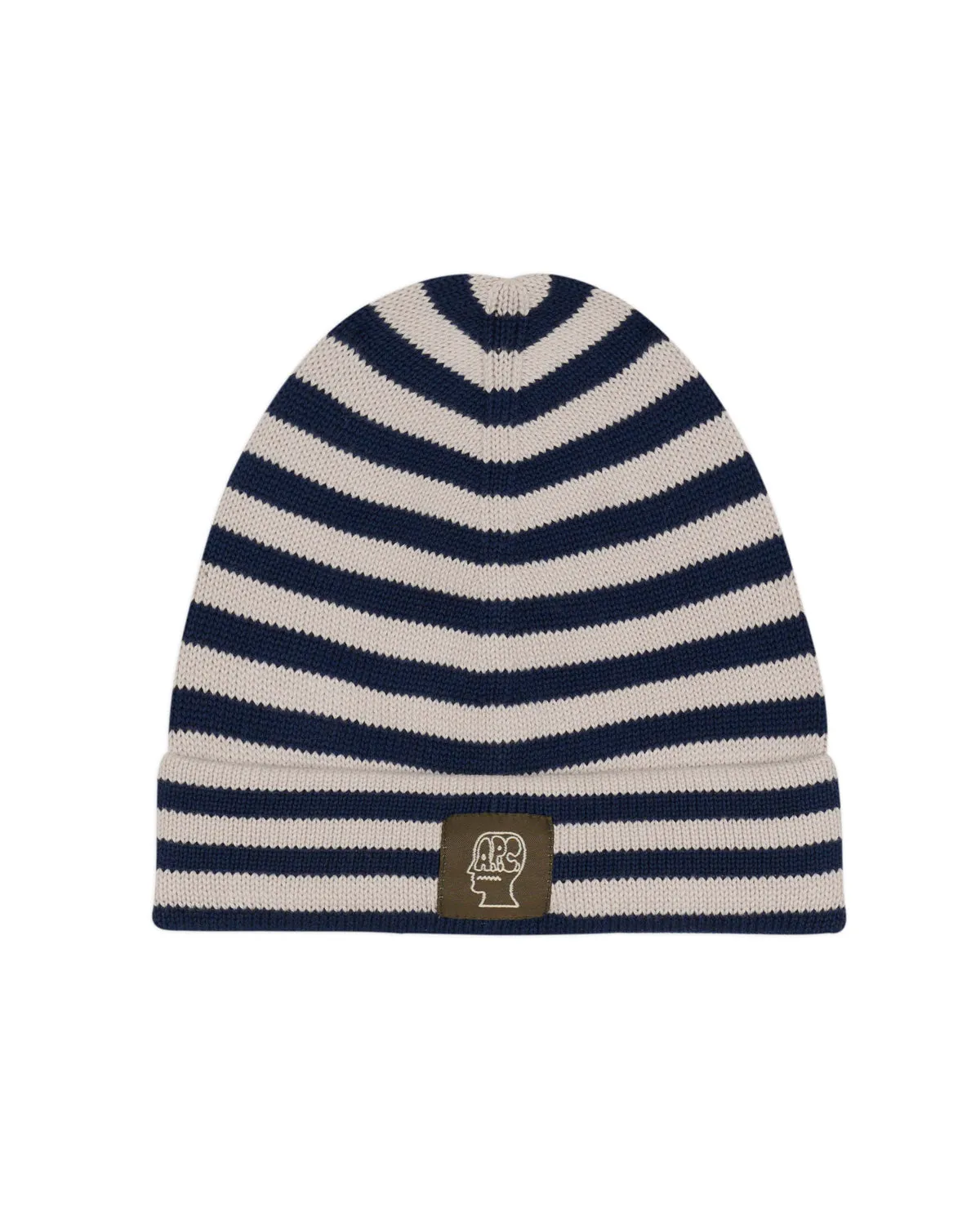 Brain Dead x A.P.C. Striped Cotton Beanie - Navy sold by Brain Dead