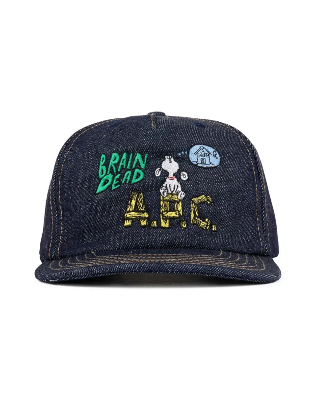 Brain Dead x A.P.C. Denim 5 Panel Hat - Indigo made by Brain Dead